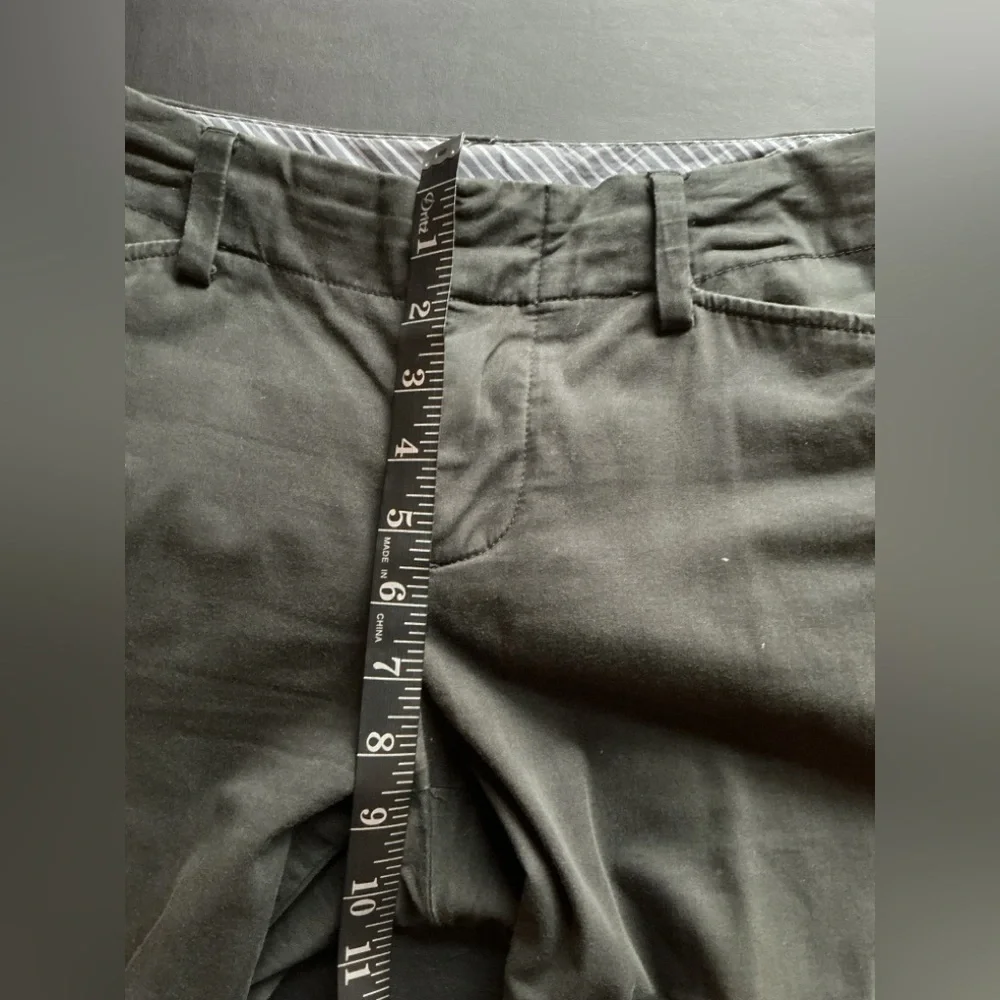 GAP Black Curvy Fit Pants with Pinstripe Waistband Accent